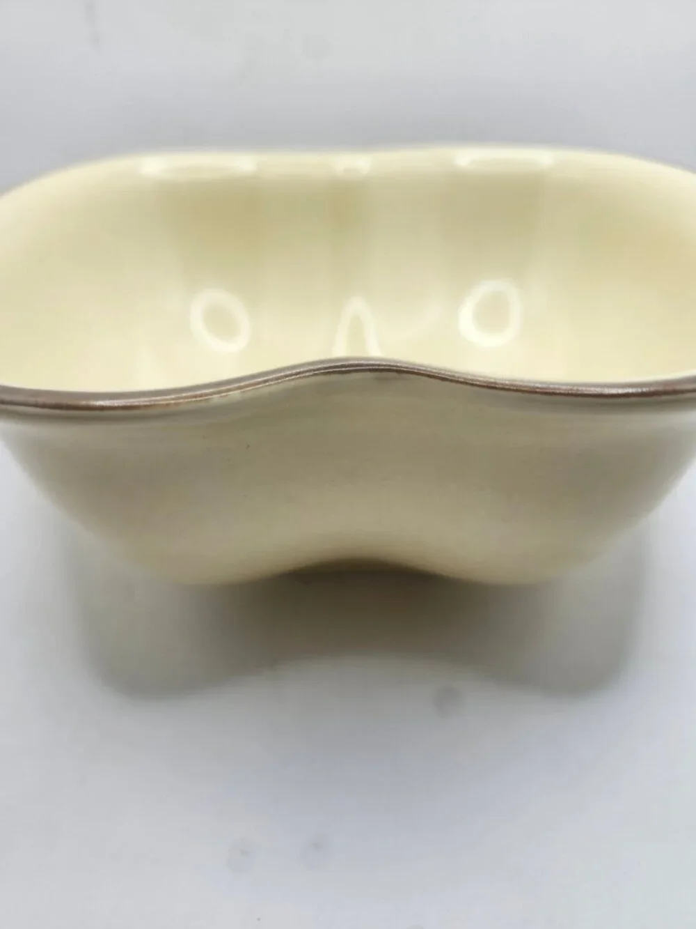 Vintage Pfaltzgraff China Apple Shaped Serving Bowl in Village Pattern